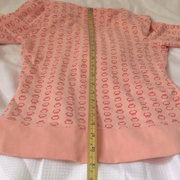 Apple pattern print pink zip up hoodie - small - Picture 9 of 10